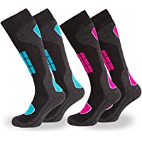 Los mejores  - Occulto 2 Pares de Calcetines Térmicos de Esquí para Mujer | Calcetines altos de Invierno | Calcetín gordo para el…
